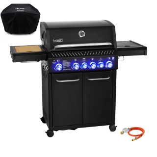 GG04BK ZESTAW Grill gazowy Yoer BeefMaster 4+2 +Pokrowiec