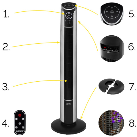 Wentylator kolumnowy Yoer Verto TF01S Wentylator kolumnowy Yoer Verto TF01S