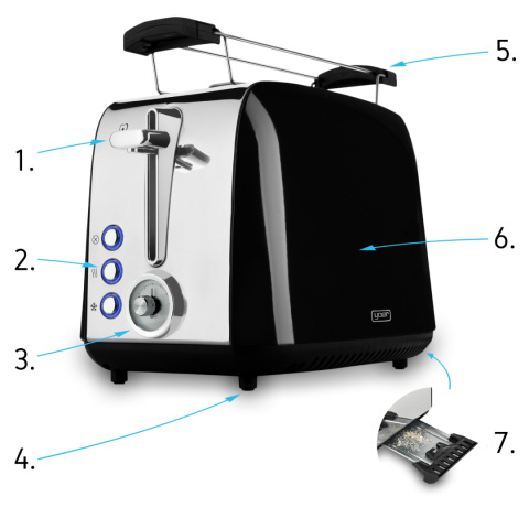 ZESTAW Czajnik elektryczny Yoer EK02BK + Toster Yoer T02BK seria Crystal