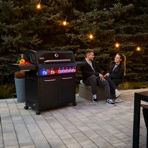 GG05BK ZESTAW Grill gazowy Yoer BeefBaron 5+2 +Pokrowiec