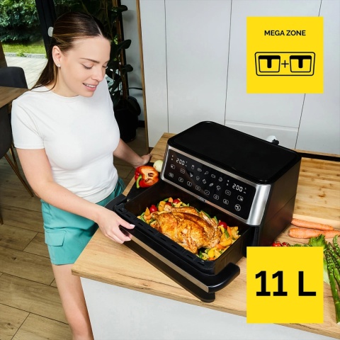 Air Fryer Frytkownica beztłuszczowa 11L Yoer MegaCrisp AF03BK Air Fryer Frytkownica beztłuszczowa 11L Yoer MegaCrisp AF03BK