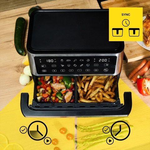 Air Fryer Frytkownica beztłuszczowa 11L Yoer MegaCrisp AF03BK Air Fryer Frytkownica beztłuszczowa 11L Yoer MegaCrisp AF03BK