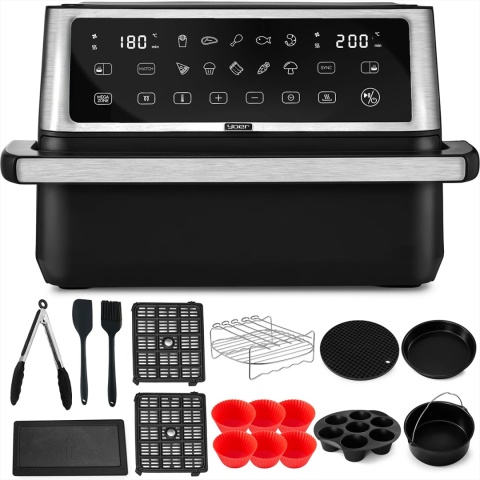 Air Fryer Frytkownica beztłuszczowa 11L Yoer MegaCrisp AF03BK Air Fryer Frytkownica beztłuszczowa 11L Yoer MegaCrisp AF03BK