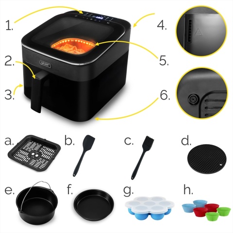 Air Fryer Frytkownica beztłuszczowa Yoer FryVision AF04BK