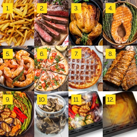Air Fryer Frytkownica beztłuszczowa 11L Yoer MegaCrisp AF03BK Air Fryer Frytkownica beztłuszczowa 11L Yoer MegaCrisp AF03BK