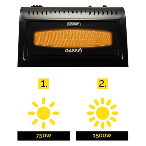 Eletryczny piecyk gazowyYoer Gasso GH01BK Eletryczny piecyk gazowyYoer Gasso GH01BK