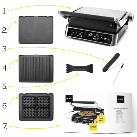 Grill elektryczny z termosondą Yoer CraftGrill EG06BK Grill elektryczny z termosondą Yoer CraftGrill EG06BK