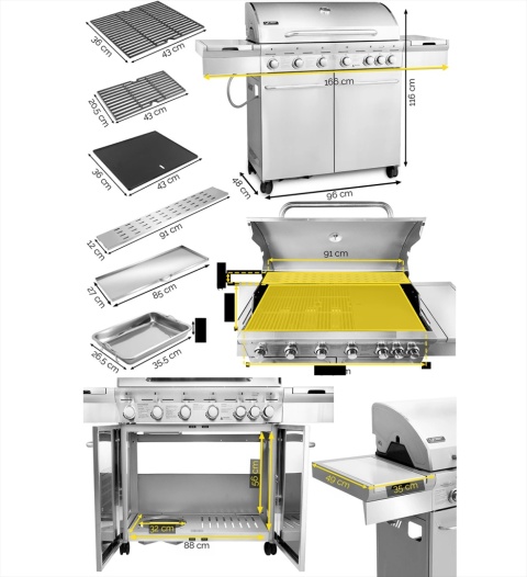 Grill gazowy Yoer SteakKing GG02S 6+1