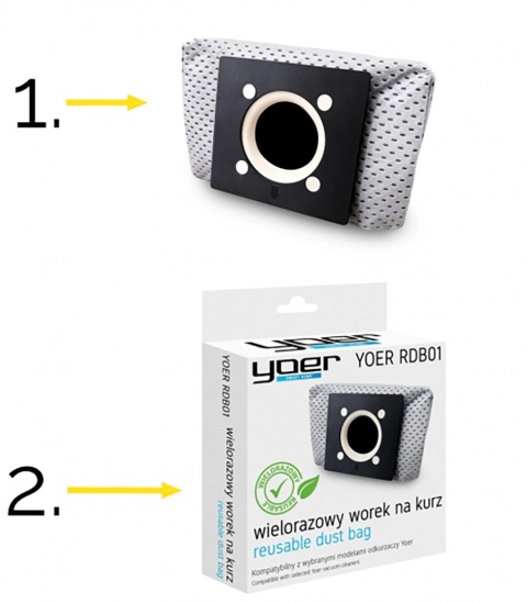 Wielorazowy worek do odkurzacza Yoer VC01BK Wielorazowy worek do odkurzacza Yoer VC01BK