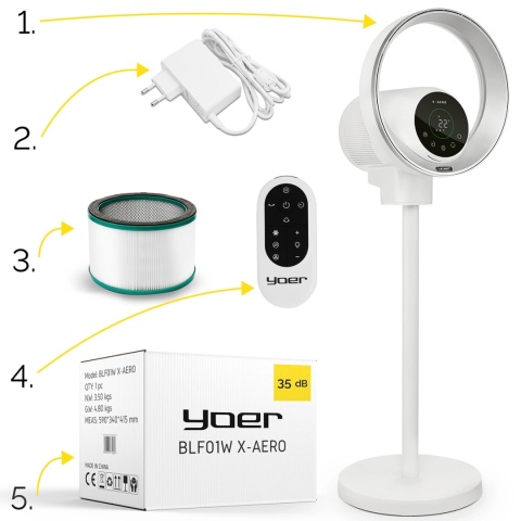 Oczyszczacz powietrza Yoer X-Aero BLF01W