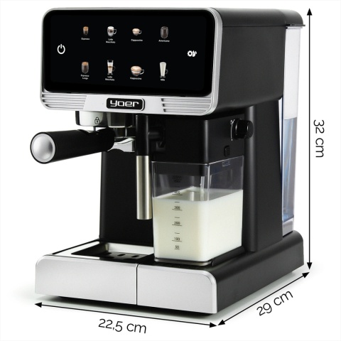 Ciśnieniowy ekspres do kawy Yoer Creamo Pro EMF03BK