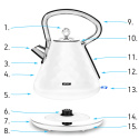 Wireless electric kettle YOER Diamond EK01W