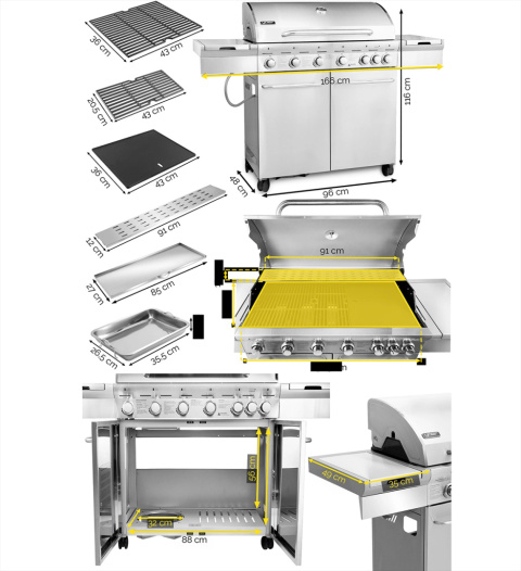 Grill gazowy Yoer SteakKing GG02S 6+1 Grill gazowy Yoer SteakKing GG02S 6+1