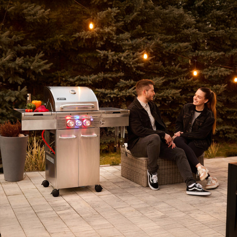 GG03S ZESTAW Grill gazowy Yoer SteakBuff 2+1 +Pokrowiec +Rożen +Płyta