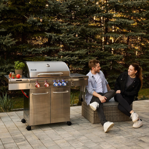 GG01S ZESTAW Grill gazowy Yoer SteakMaster 4+1 +Pokrowiec +Rożen